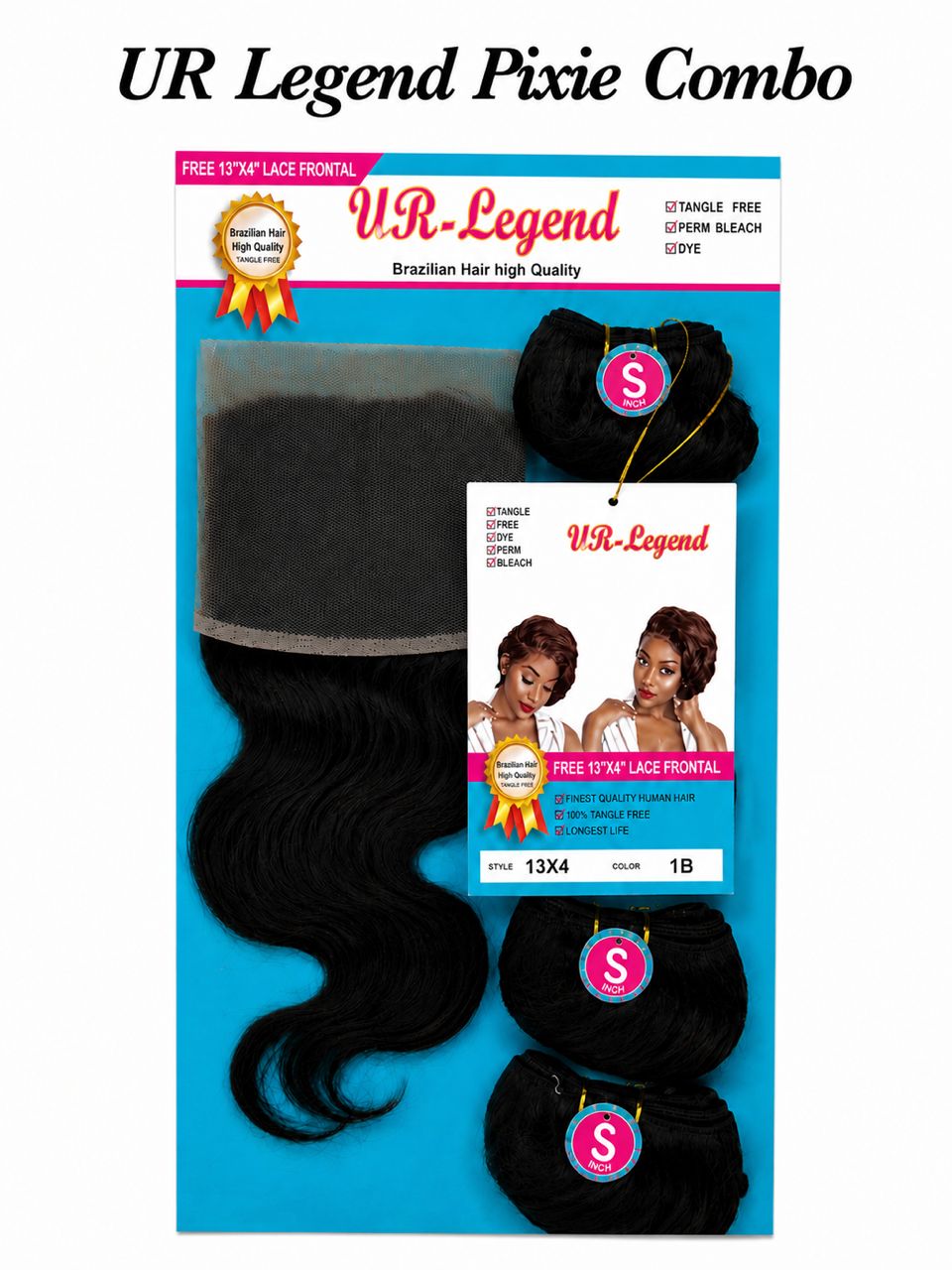Ur Legend Pixie Combo # Black +frontal