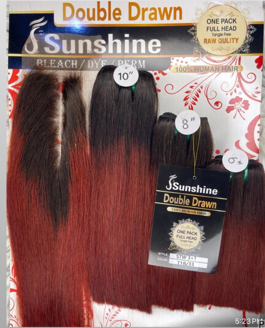 Sunshine Stw+closure T1b/33 6"8"10"