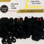 Sunshine Spiral Black+closure 16"