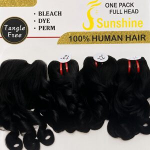 Sunshine Spiral Black+closure 16"