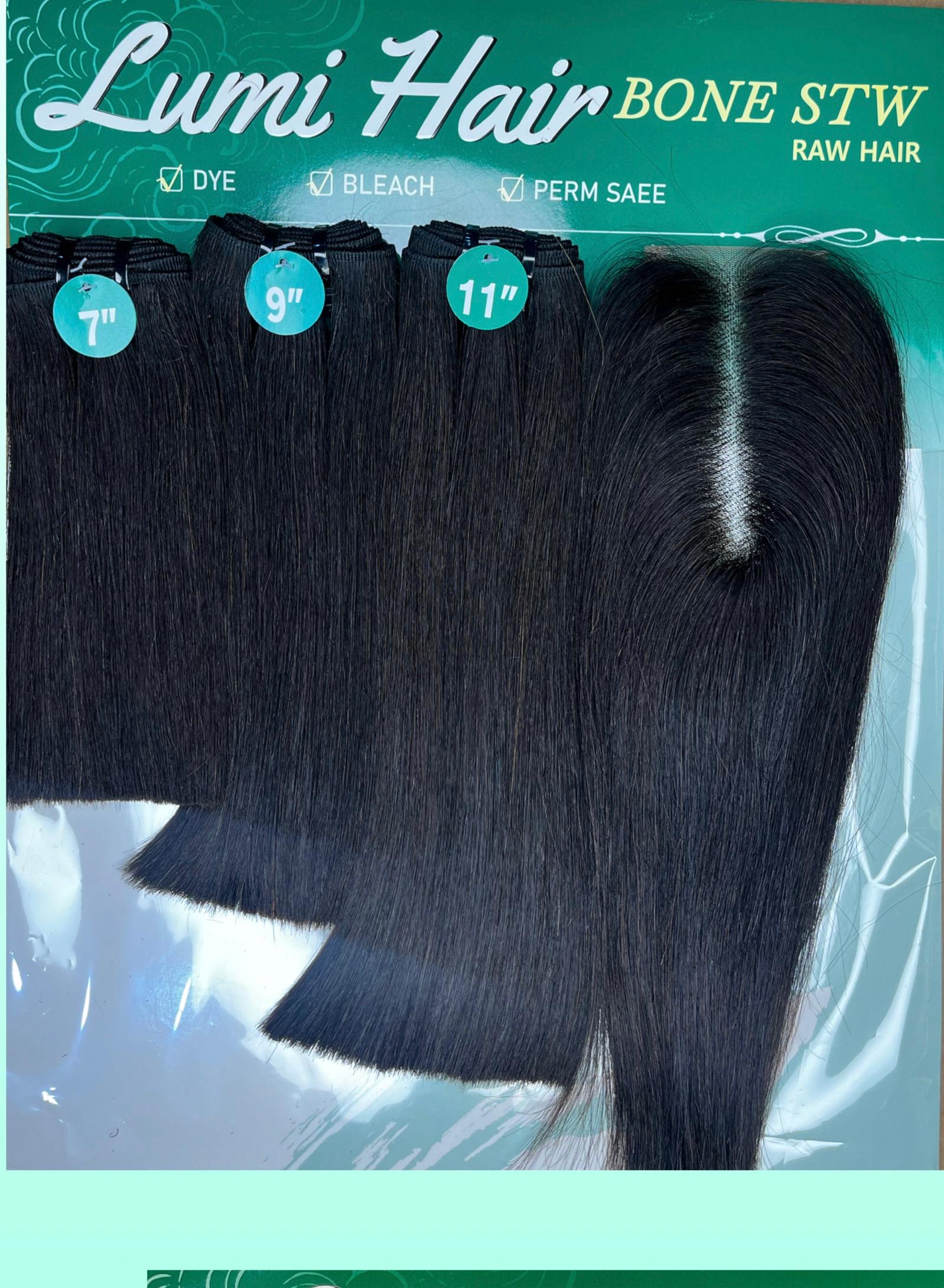 Lumi Bone Straight Blunt Black