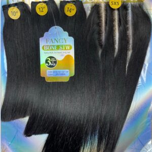 Fancy Bone Straight Black 5*5 Layers