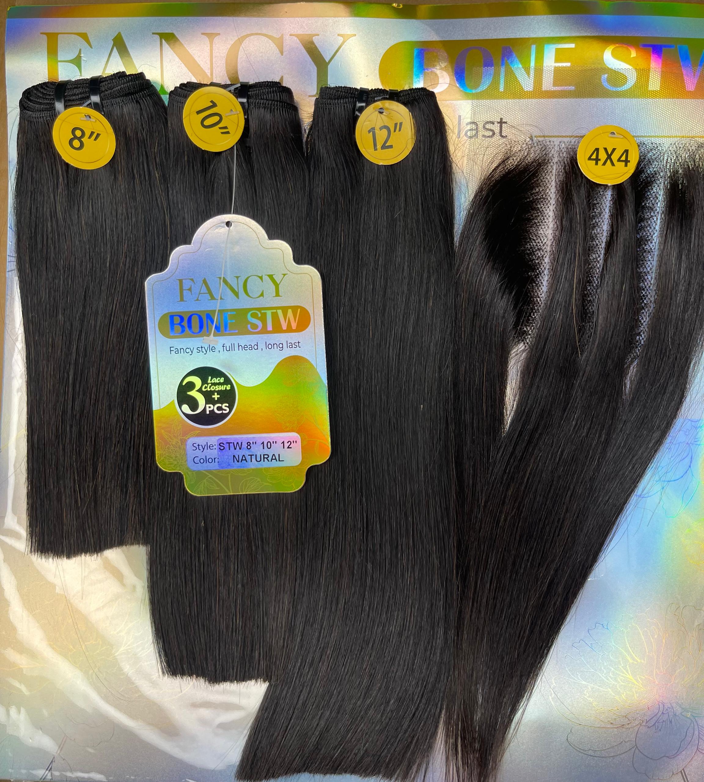 Fancy Bone Straight Black 4*4 Layers