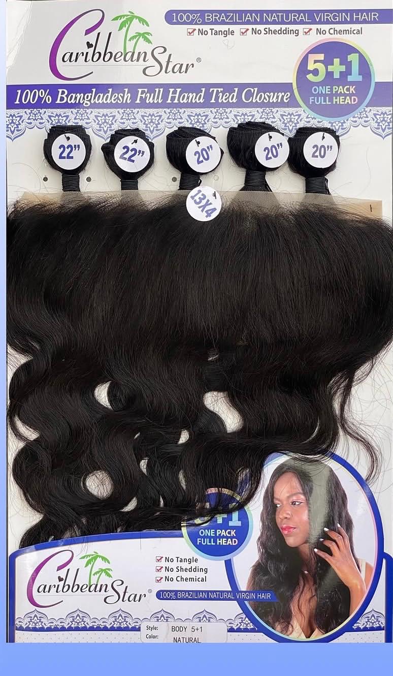 Carribeean Star Body +frontal 20"22"