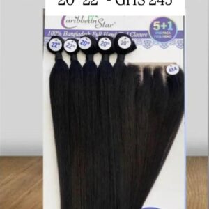 Carribean Star Stw + Closure 20"22"